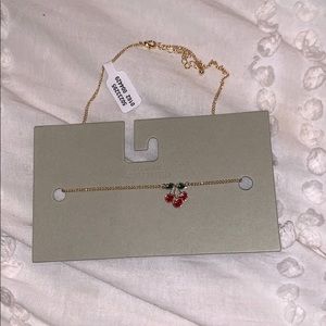 Urban Outiftters Gold Cherry Necklace